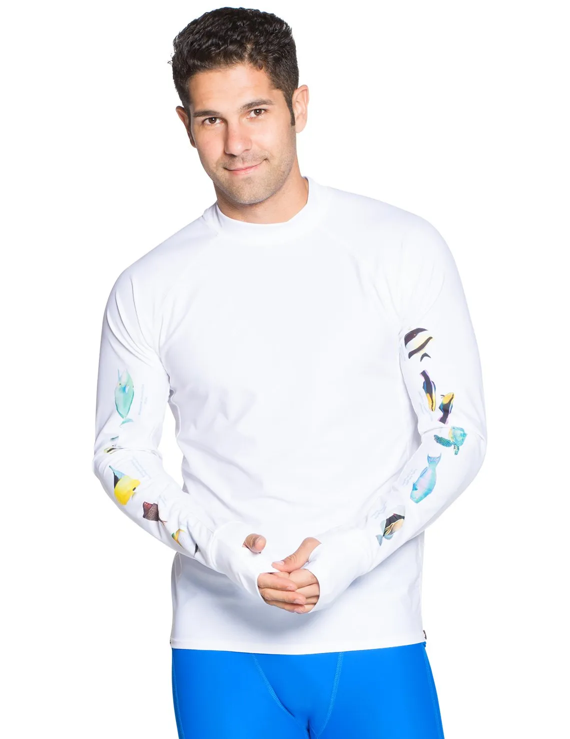 Men's Snorkel Hawaii Fish ID Rash Guard - Gray