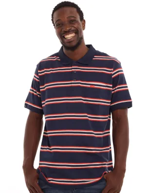 Men's Striped Golfer - Navy