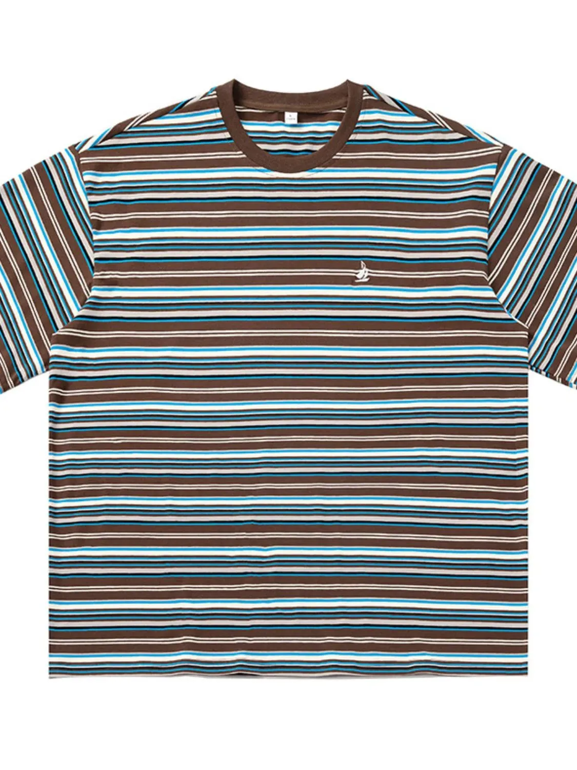 Men's Striped Round Neck Half Sleeve T-Shirt