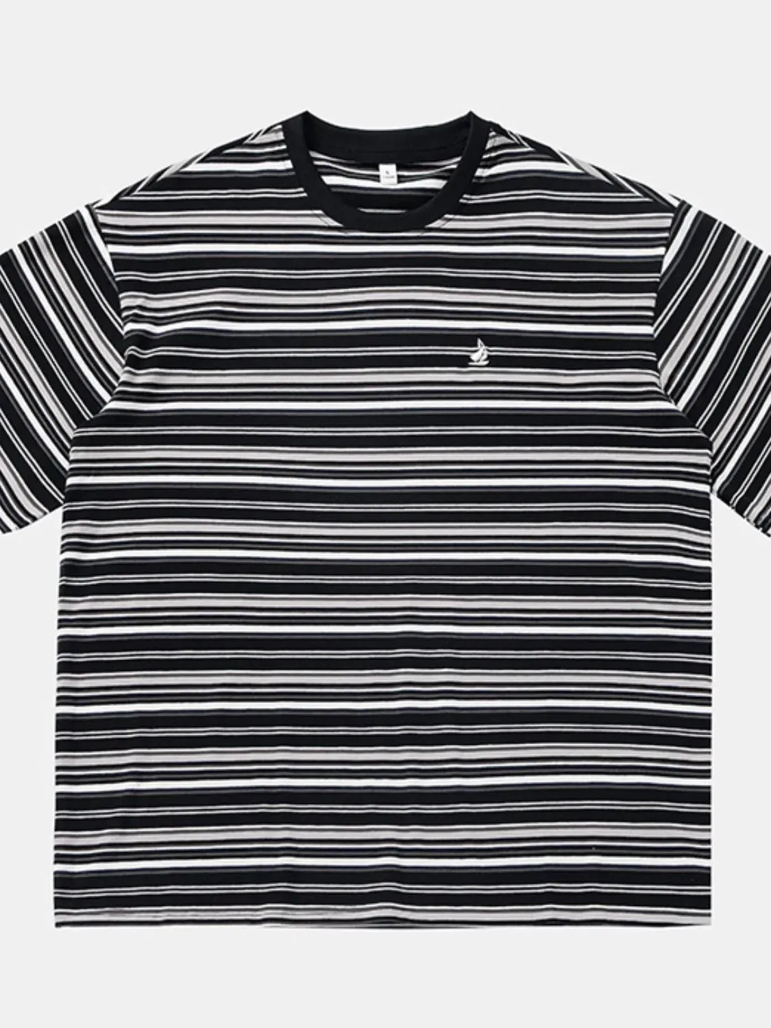 Men's Striped Round Neck Half Sleeve T-Shirt