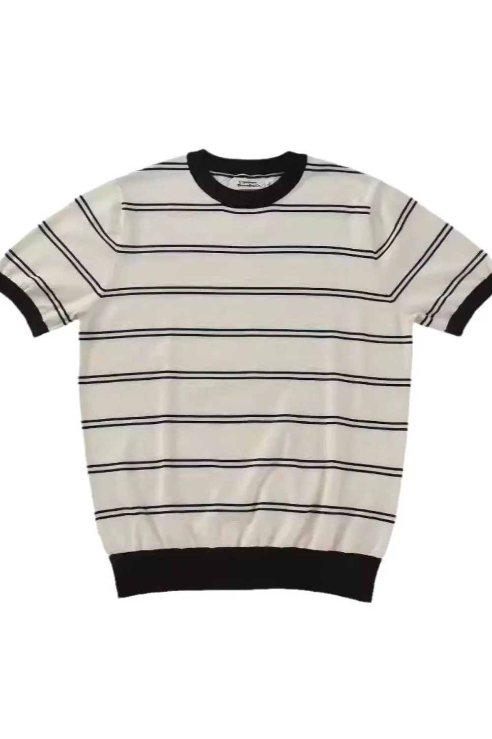 Men's Striped Round Neck T-Shirt | Comfortable and Versatile Cotton-Polyester Blend | Plus Sizes Available