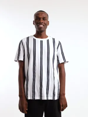 Men's Striped Tee - White/Navy