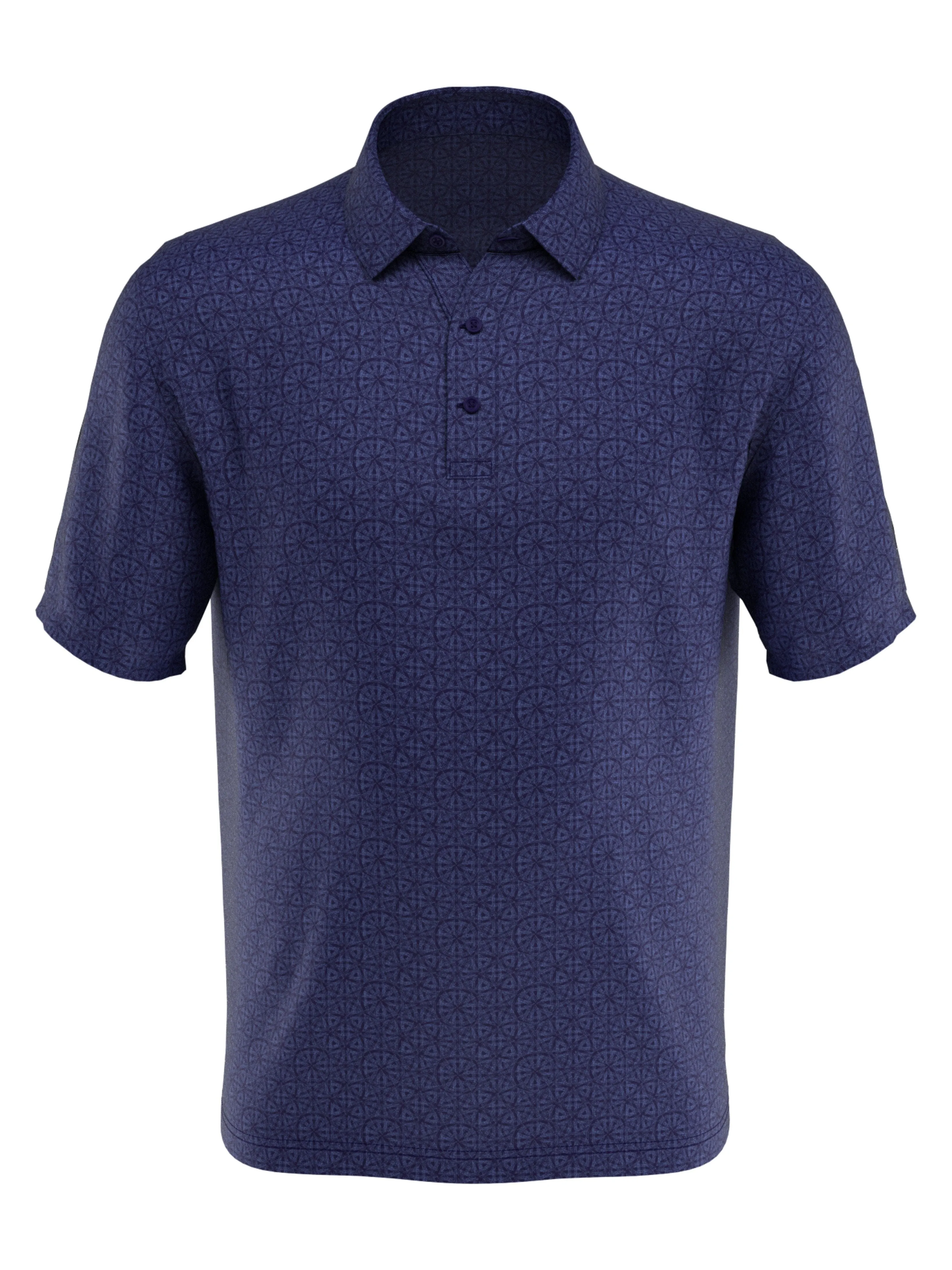 Mens Swing Tech™ Stitched Chevron Geo Print Polo