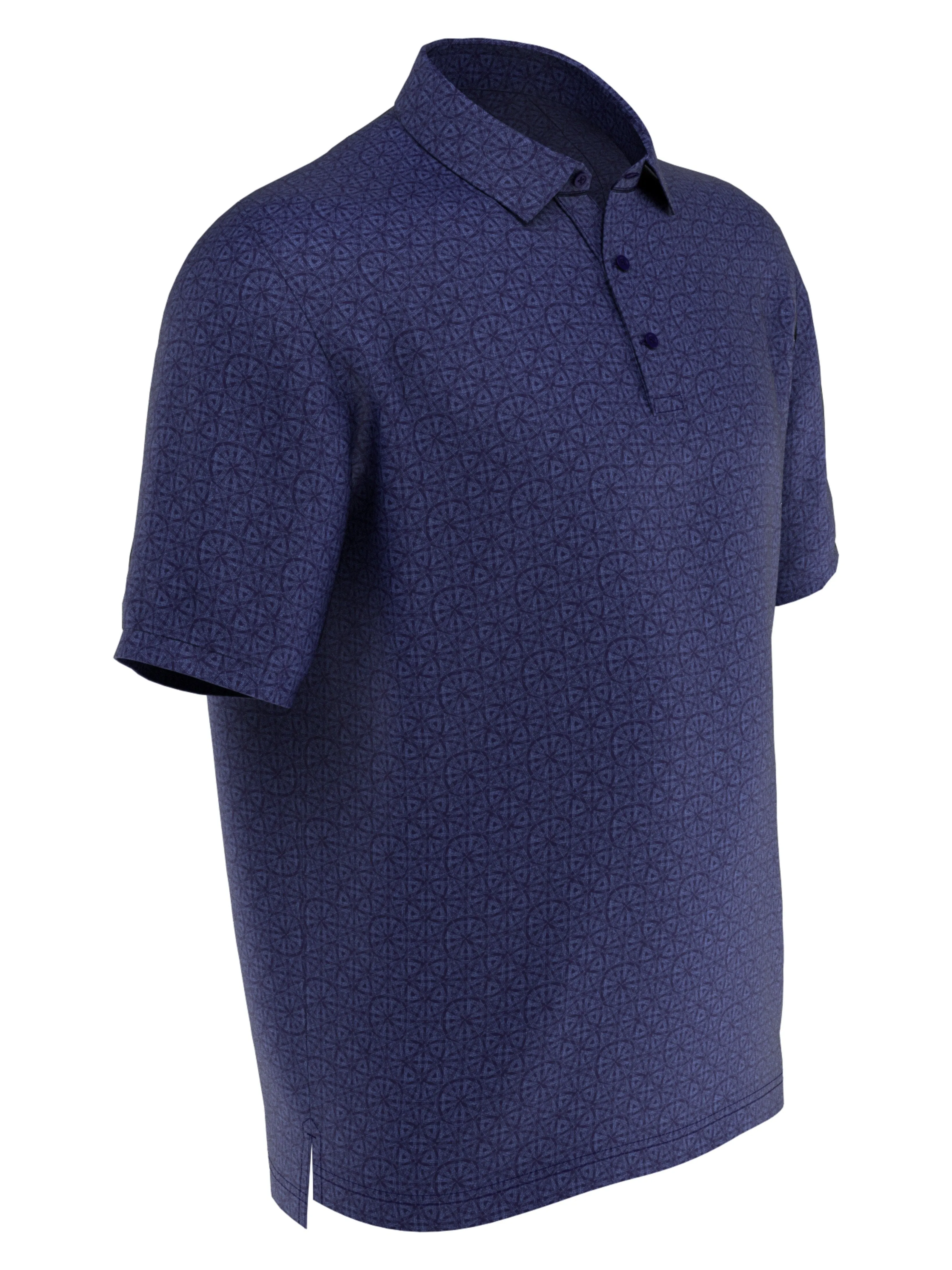Mens Swing Tech™ Stitched Chevron Geo Print Polo
