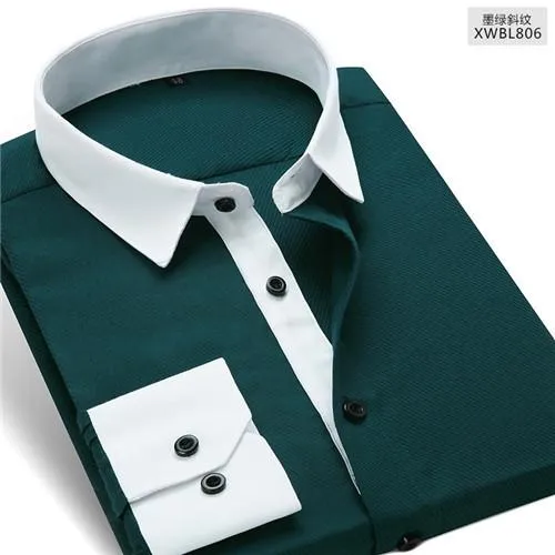 Men's White Collar Dress Shirt