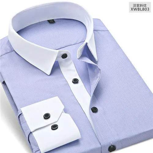 Men's White Collar Dress Shirt