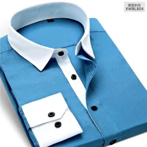 Men's White Collar Dress Shirt
