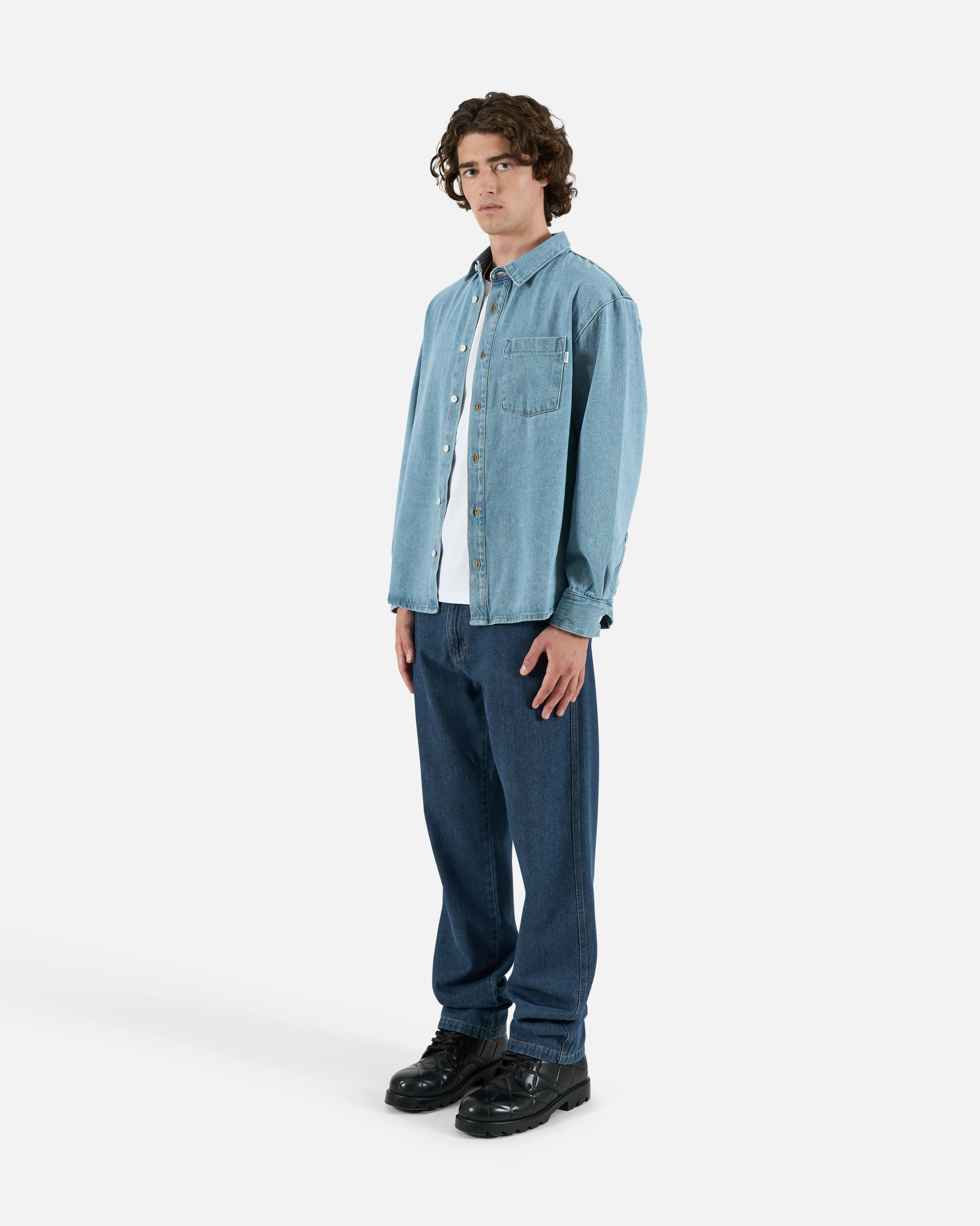 Mid-Stone Denim Shirt