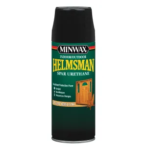 Minwax Indoor/Outdoor Helmsman Spar Urethane Spray, Clear Semi-Gloss, 11.5 Oz.