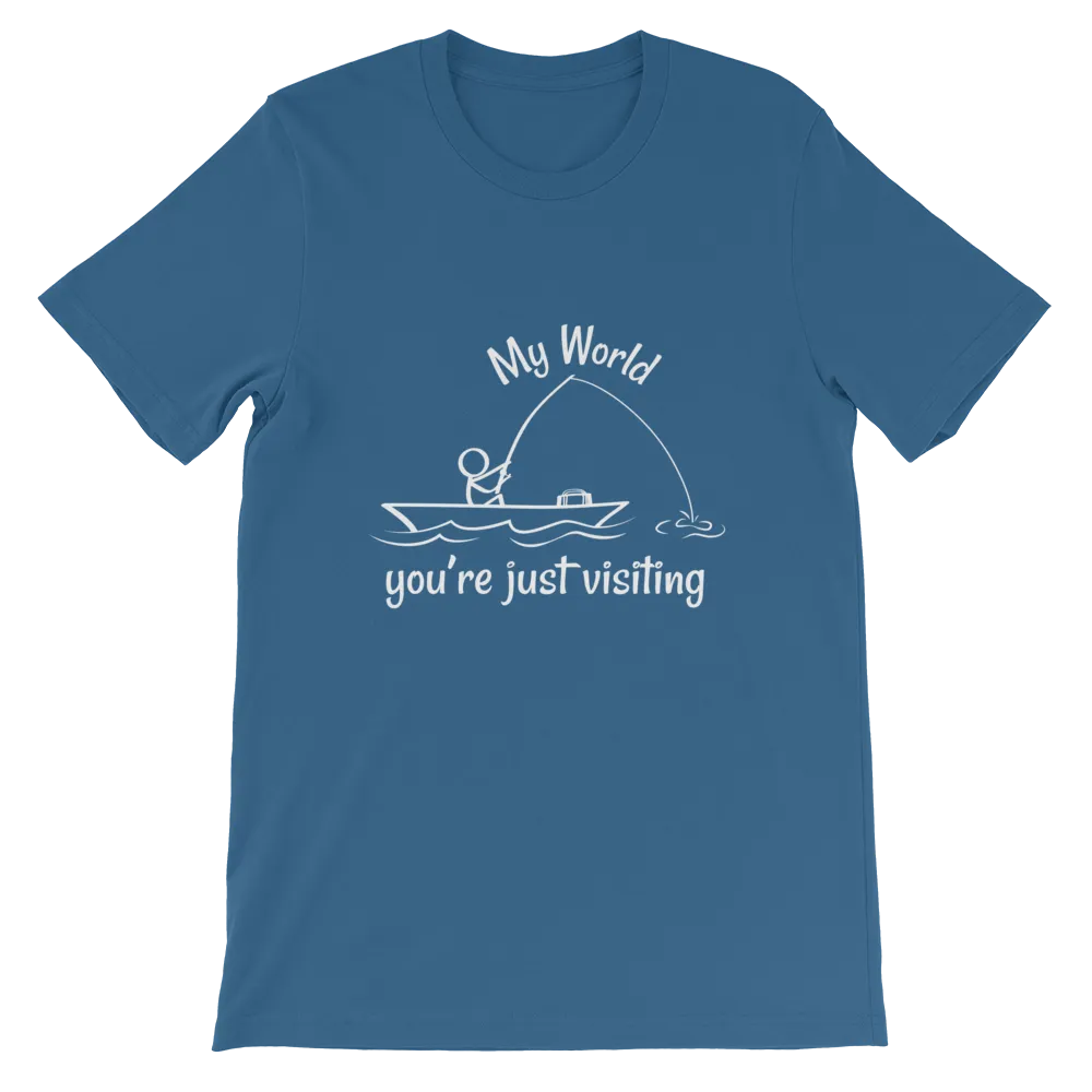 My World, Short-Sleeve Unisex Adult T-Shirt-White Text