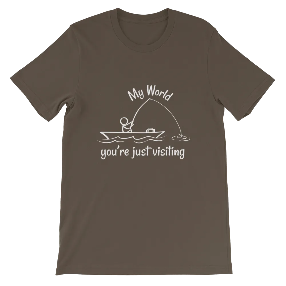 My World, Short-Sleeve Unisex Adult T-Shirt-White Text