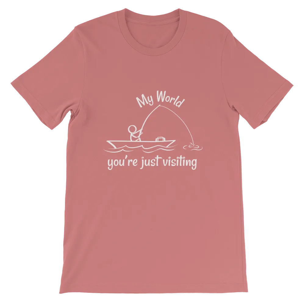 My World, Short-Sleeve Unisex Adult T-Shirt-White Text