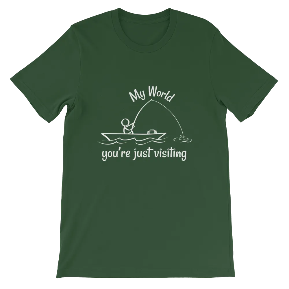 My World, Short-Sleeve Unisex Adult T-Shirt-White Text