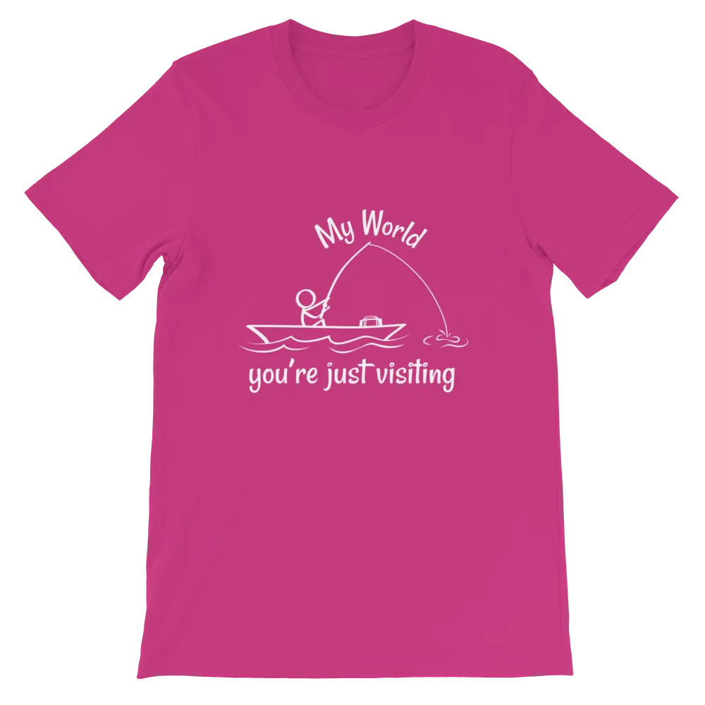 My World, Short-Sleeve Unisex Adult T-Shirt-White Text