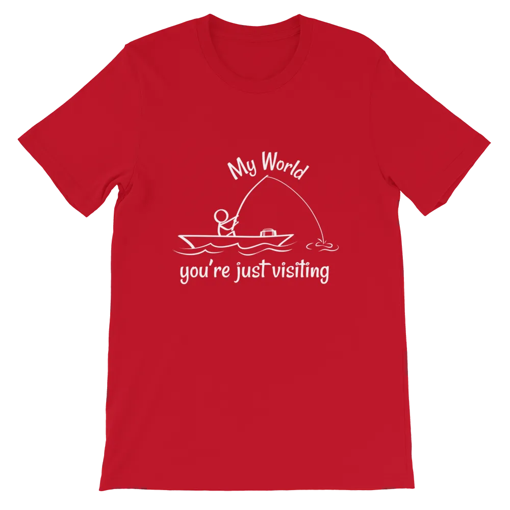 My World, Short-Sleeve Unisex Adult T-Shirt-White Text