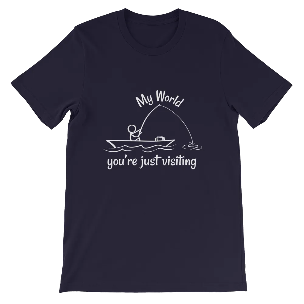 My World, Short-Sleeve Unisex Adult T-Shirt-White Text