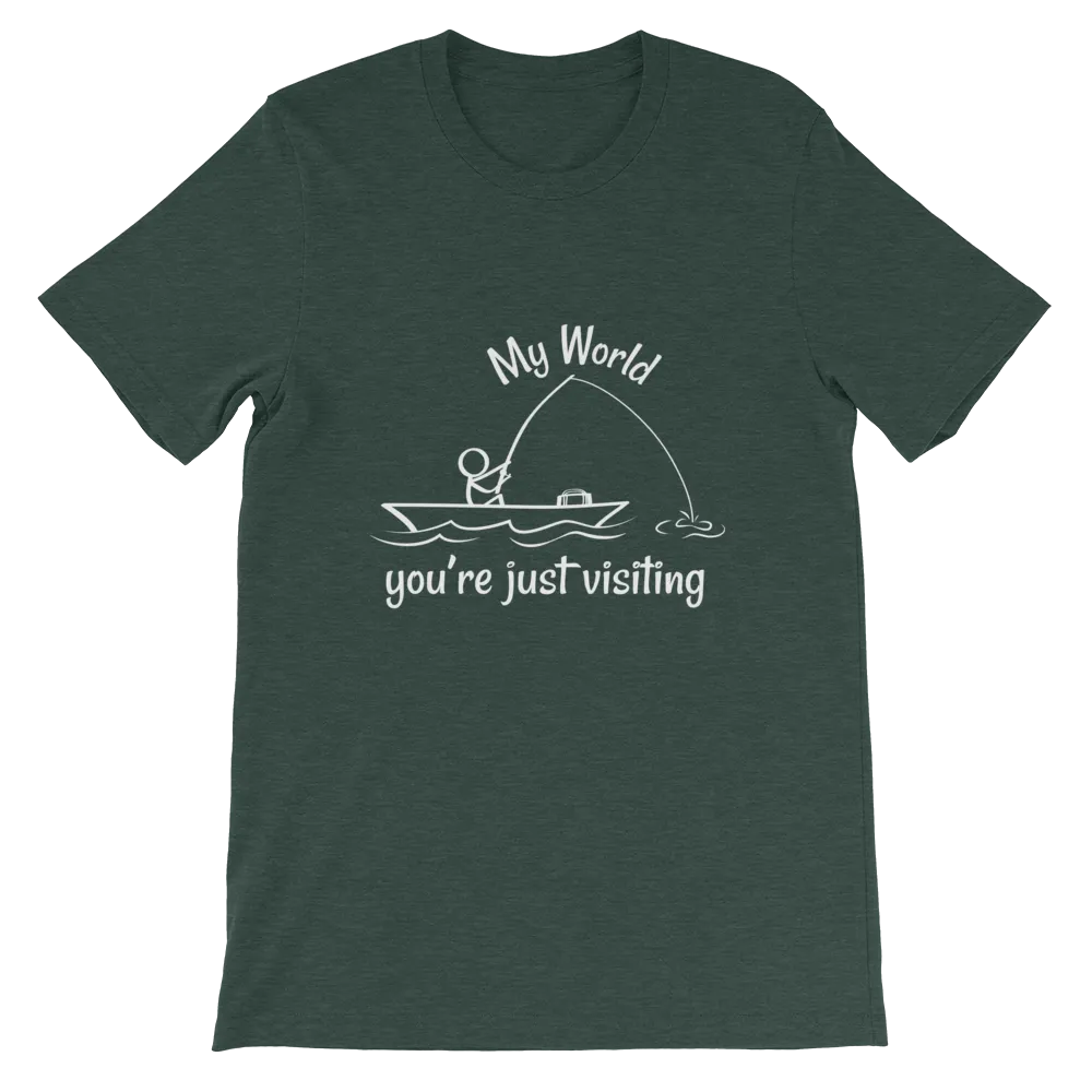 My World, Short-Sleeve Unisex Adult T-Shirt-White Text