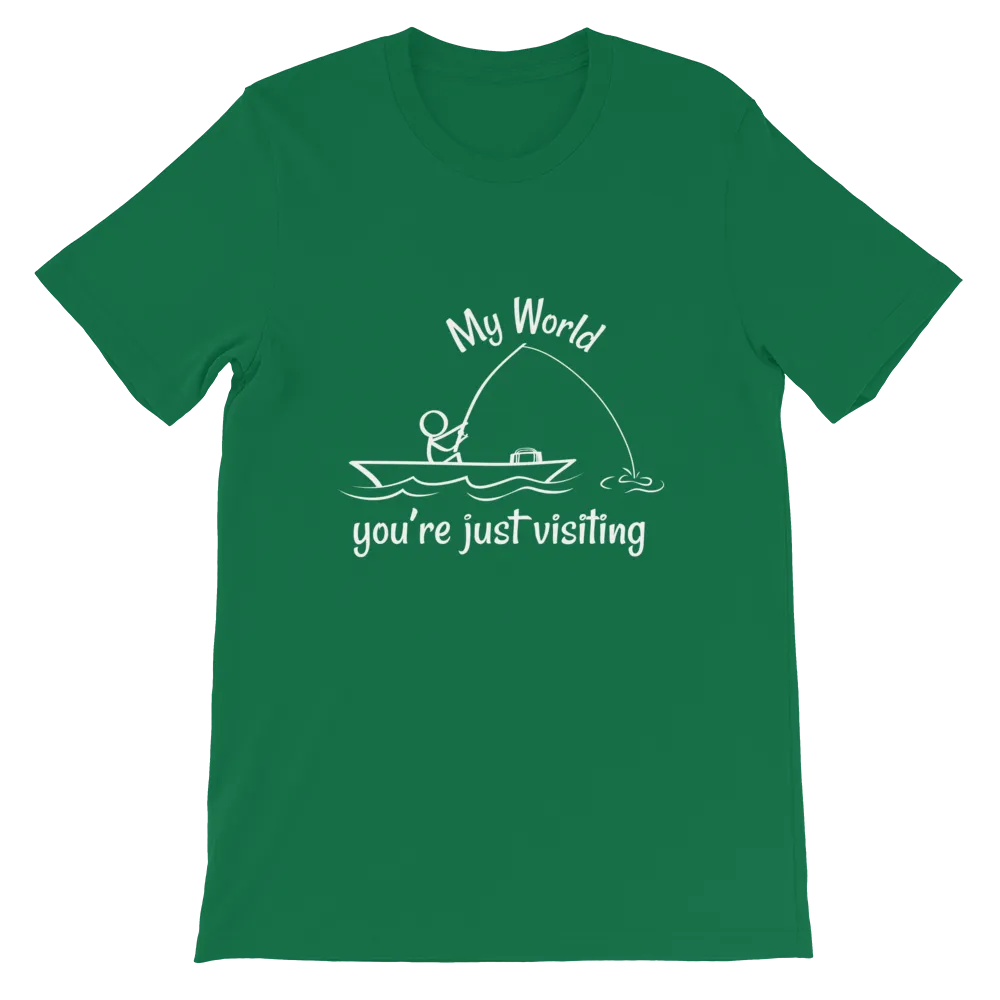 My World, Short-Sleeve Unisex Adult T-Shirt-White Text