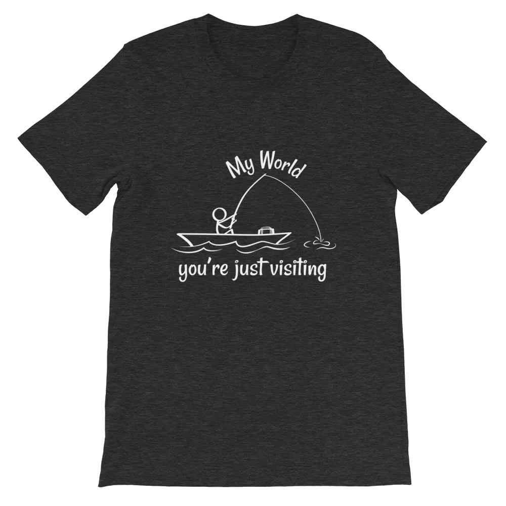 My World, Short-Sleeve Unisex Adult T-Shirt-White Text