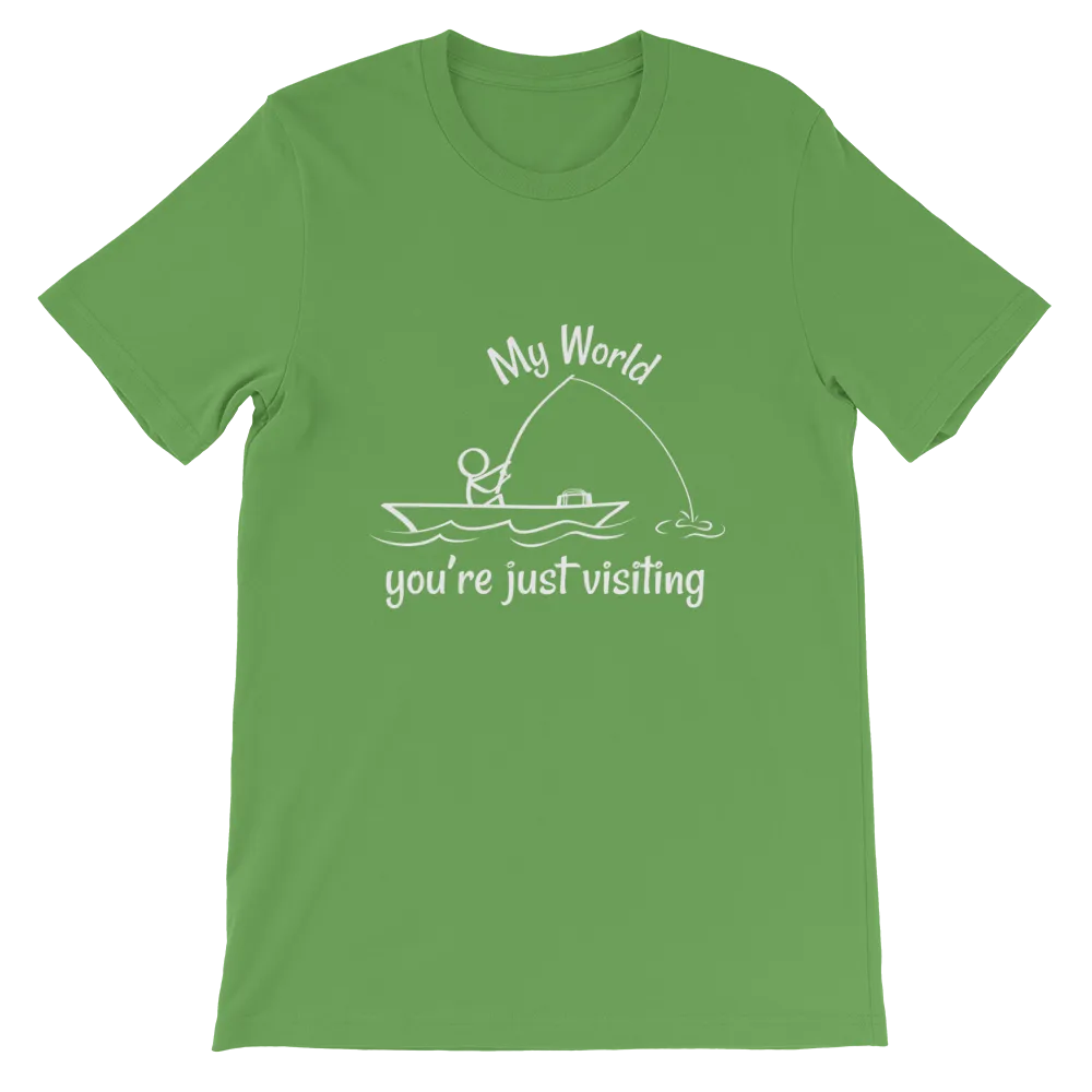 My World, Short-Sleeve Unisex Adult T-Shirt-White Text