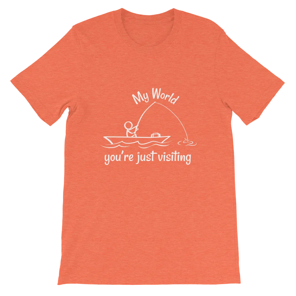 My World, Short-Sleeve Unisex Adult T-Shirt-White Text
