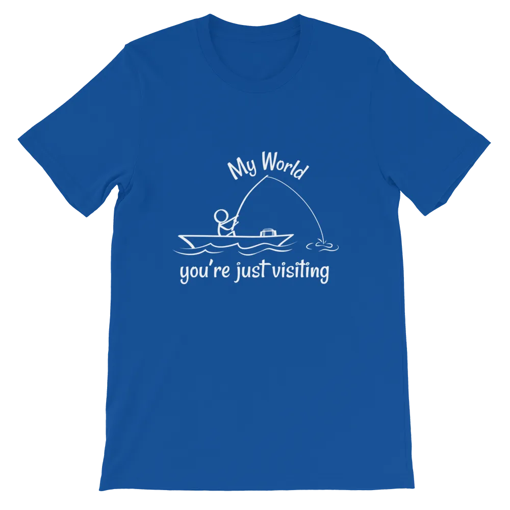My World, Short-Sleeve Unisex Adult T-Shirt-White Text