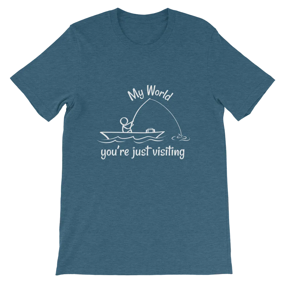 My World, Short-Sleeve Unisex Adult T-Shirt-White Text