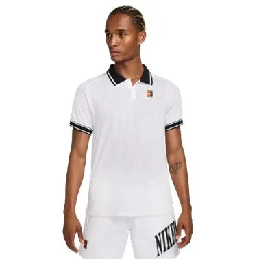 Nike White & Black Men's Heritage Polo