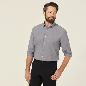 NNT Men's Chambray Long Sleeve Shirt - Charcoal