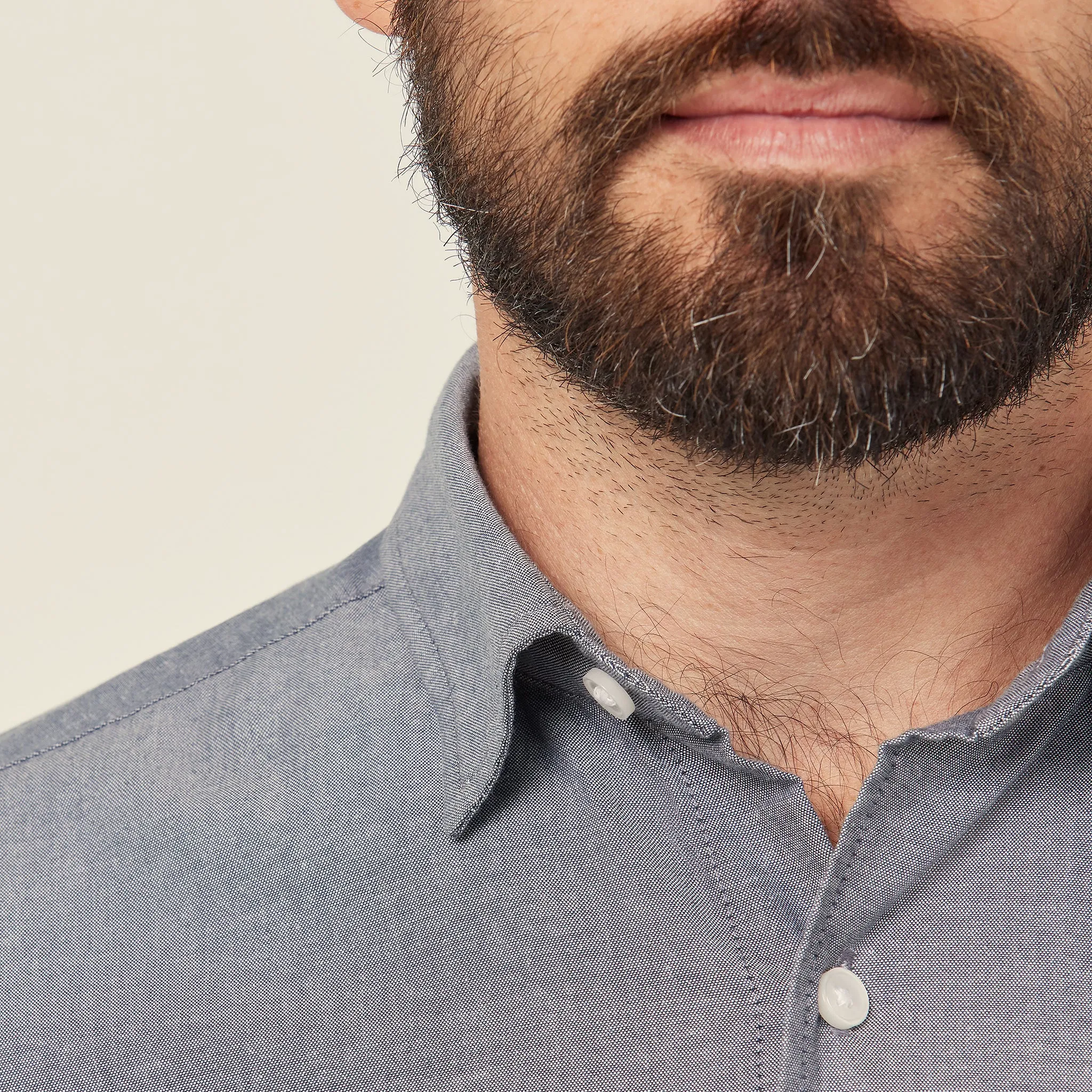 NNT Men's Chambray Long Sleeve Shirt - Charcoal