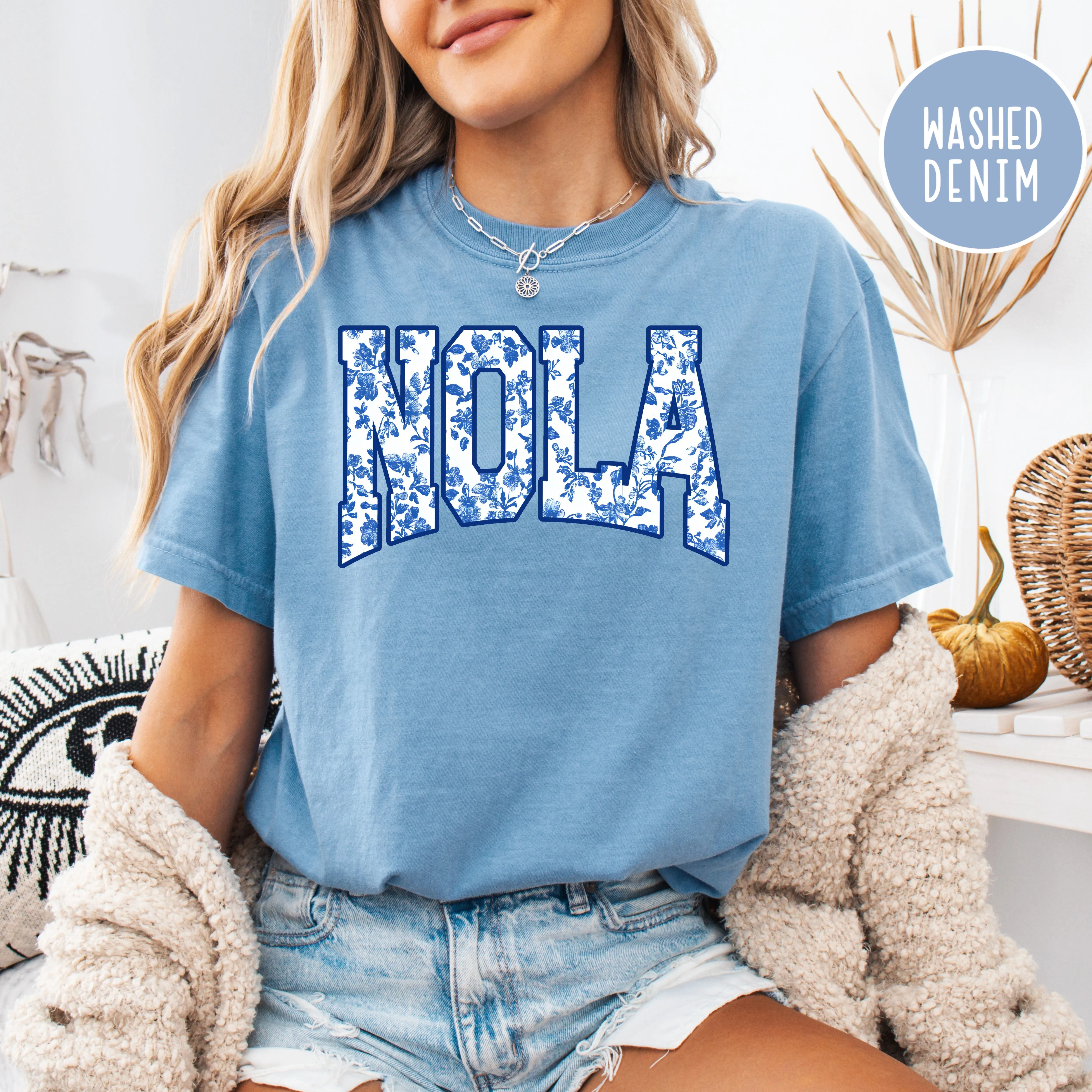 NOLA New Orleans Louisiana French Toile Comfort Colors® Tee