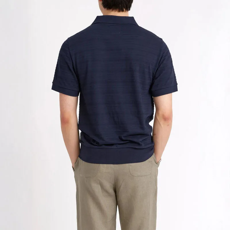 OLIVER SPENCER Glendale Polo Shirt Dorine in Navy