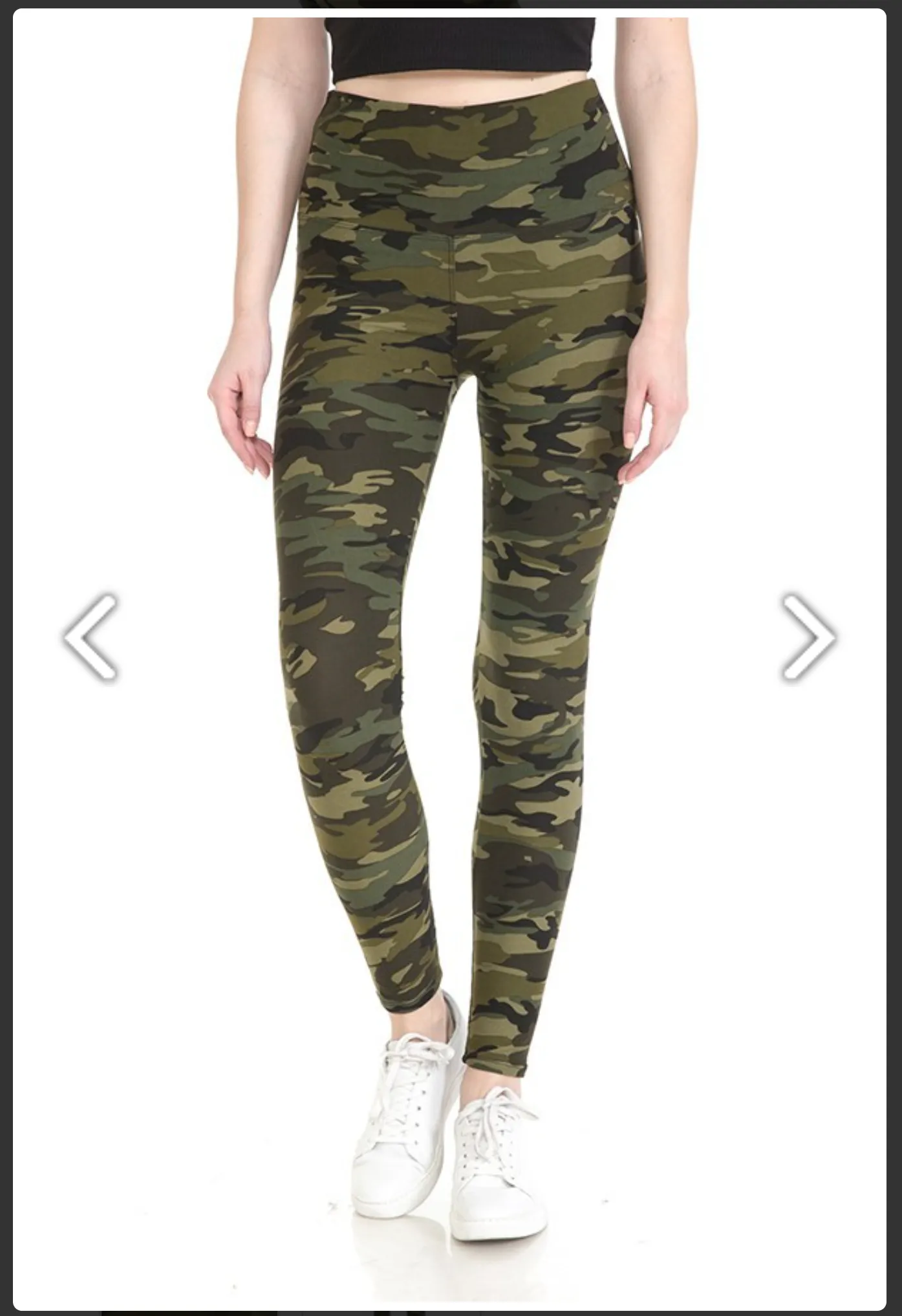 One Size Green Camo Leggings
