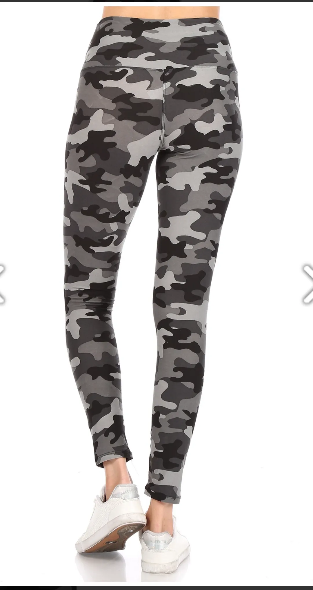 One Size Grey Camo Leggings