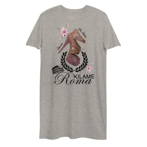Organic cotton t-shirt dress Loper 'Quanto sei bella'