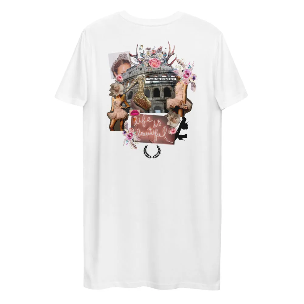 Organic cotton t-shirt dress Loper 'Quanto sei bella'