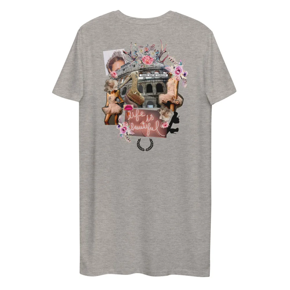 Organic cotton t-shirt dress Loper 'Quanto sei bella'