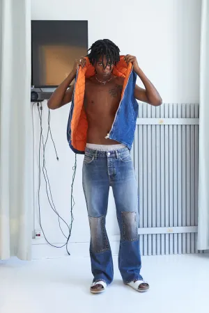 Padded Vest - Washed Blue