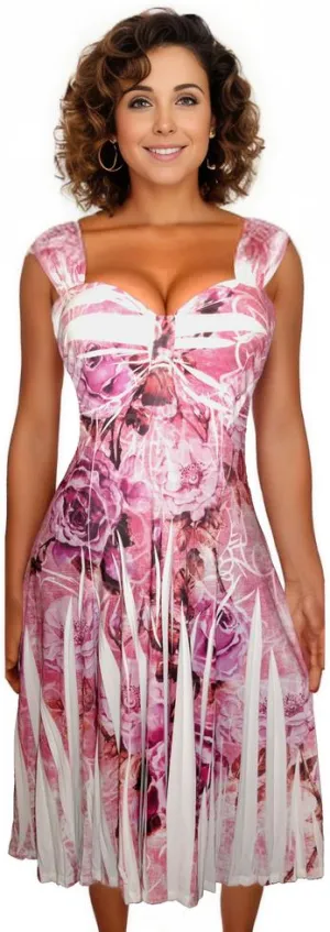 Plus Size Pink Rose Dress