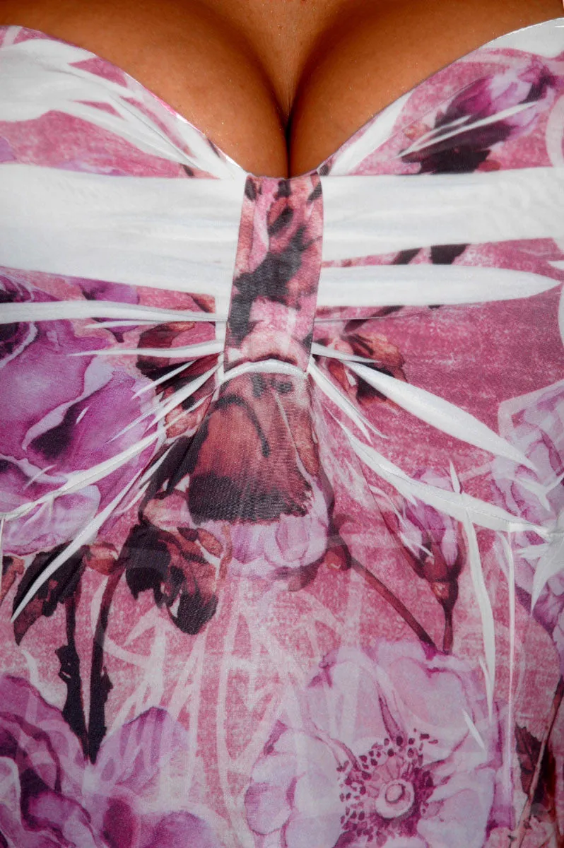 Plus Size Pink Rose Dress