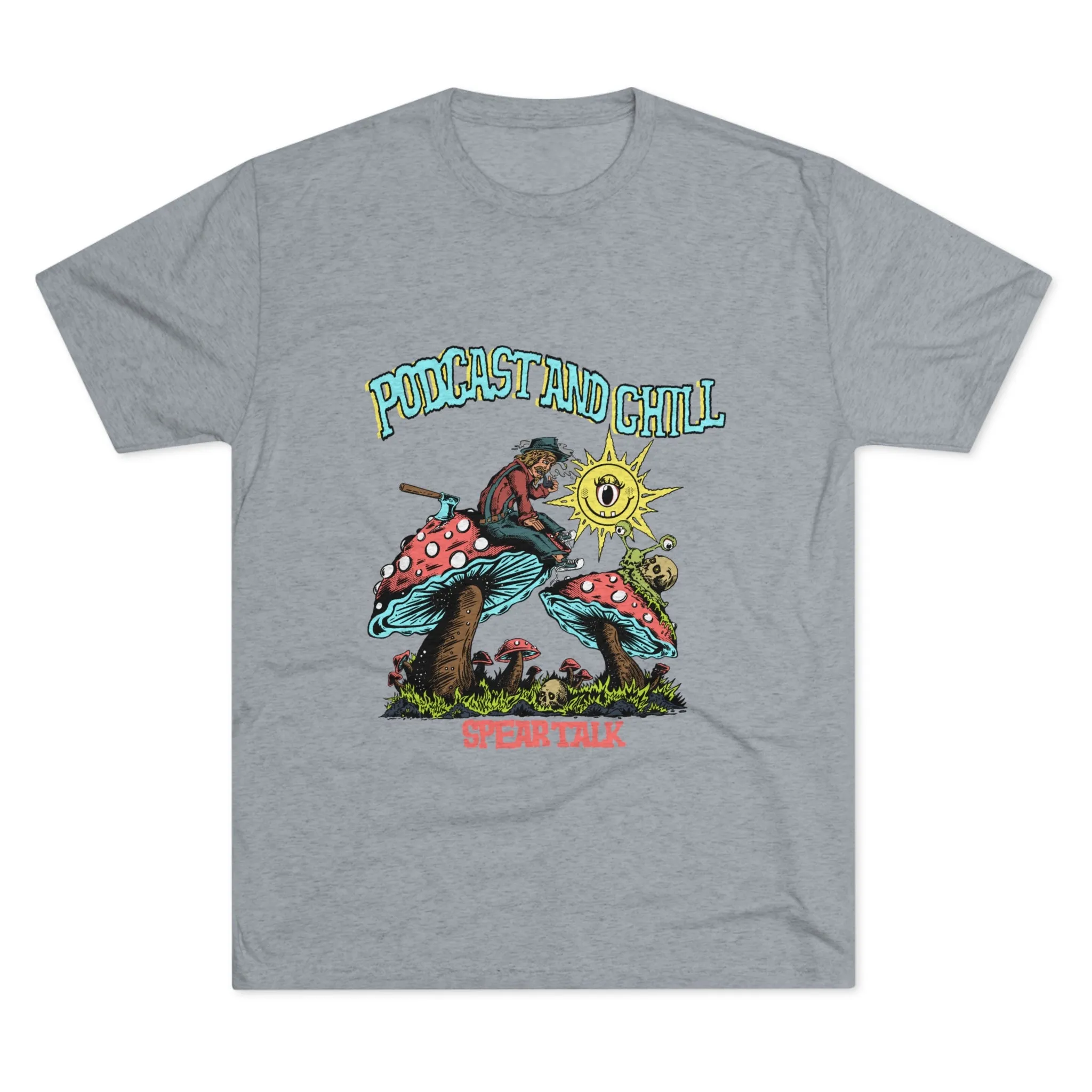 Podcast & Chill Unisex Tri-Blend Crew Tee