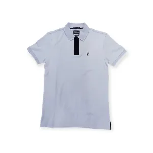 Polo Men's Logo Placket Golfer Light Blue