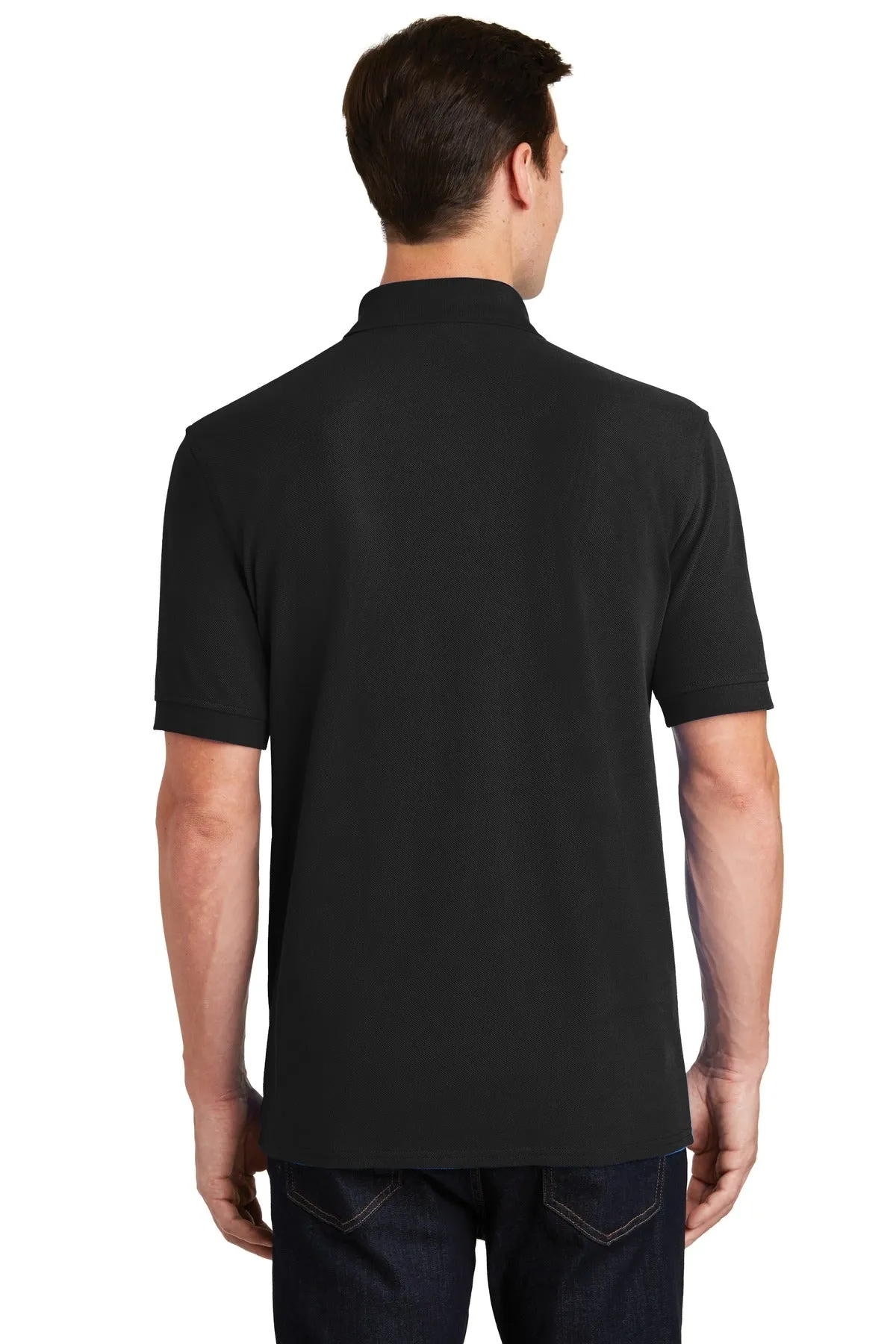 Port & Company Combed Ring Spun Pique Polo. KP1500 Jet Black
