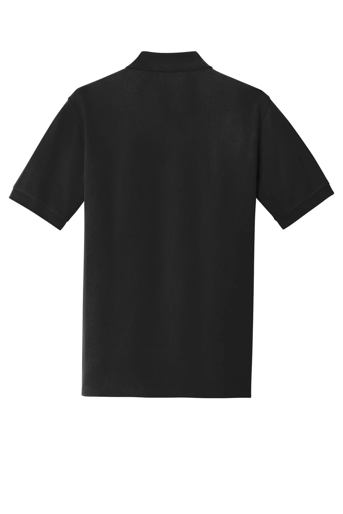 Port & Company Combed Ring Spun Pique Polo. KP1500 Jet Black