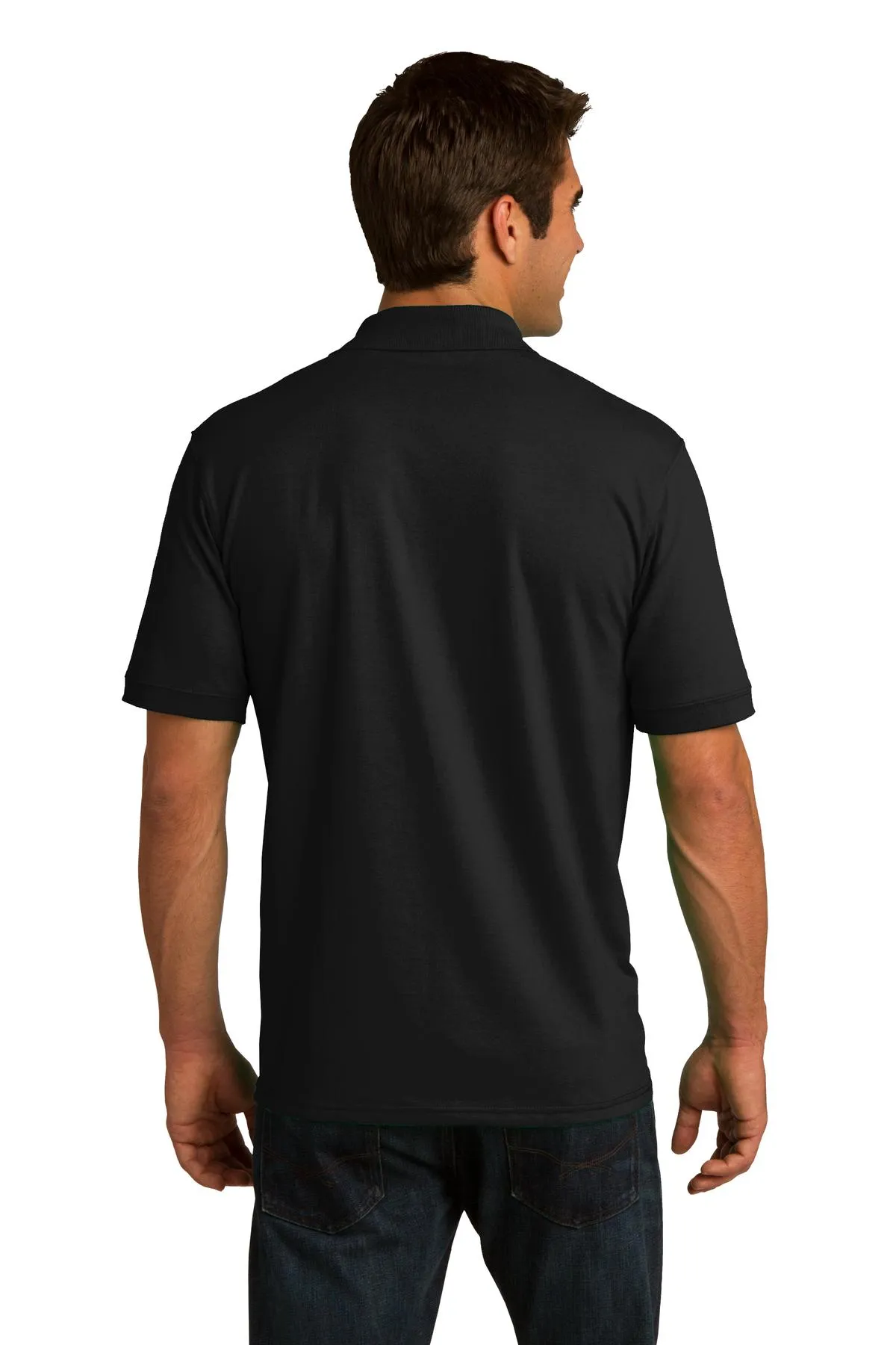 Port & Company Core Blend Jersey Knit Polo. KP55 Jet Black