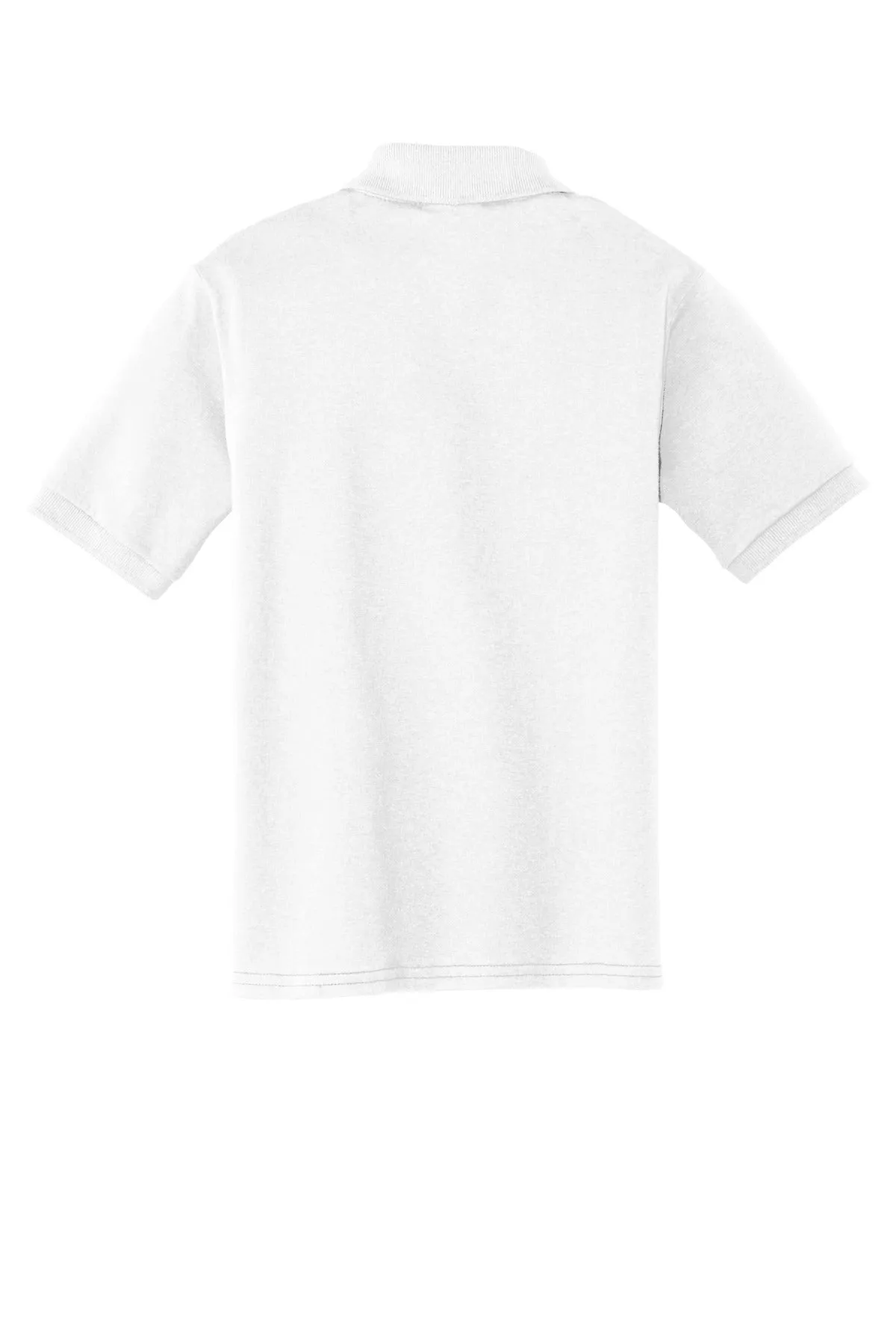 Port & Company Youth Core Blend Jersey Knit Polo. KP55Y White