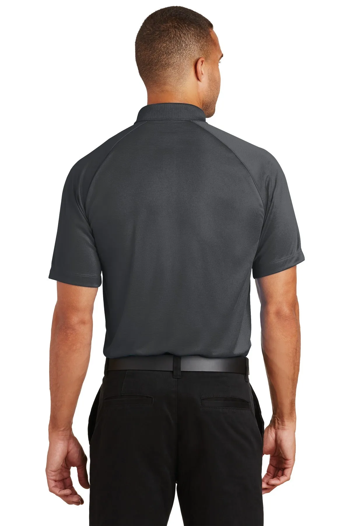 Port Authority Crossover Raglan Polo. K575 Battleship Grey