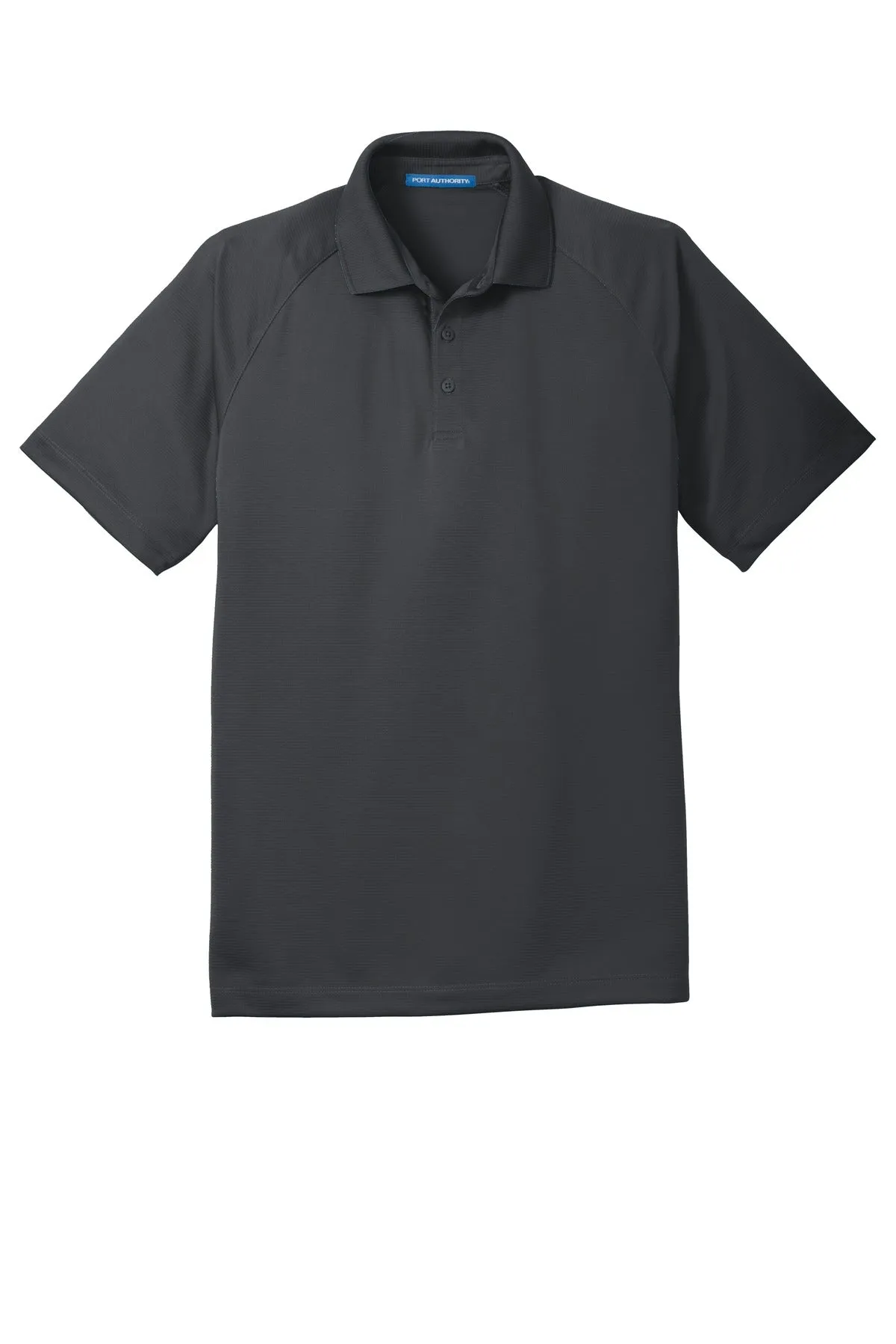 Port Authority Crossover Raglan Polo. K575 Battleship Grey