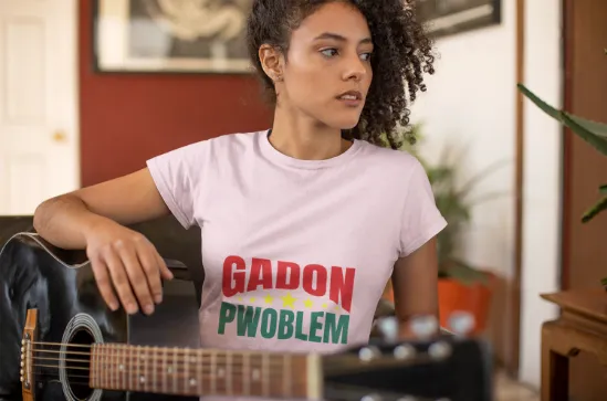 Premium Gadon Pwoblem Unisex T-Shirt Bold Haitian Expression Meets Iconic Style