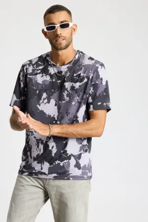 Printed Men's T-Shirt - Black Camo
